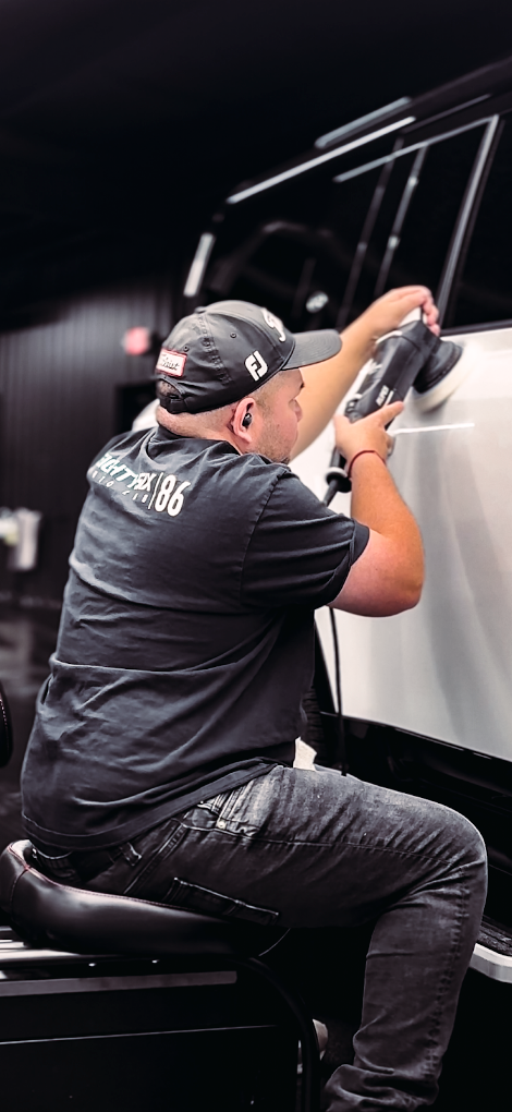 Vehicle with lifetime ceramic coating at 86 Auto Lab