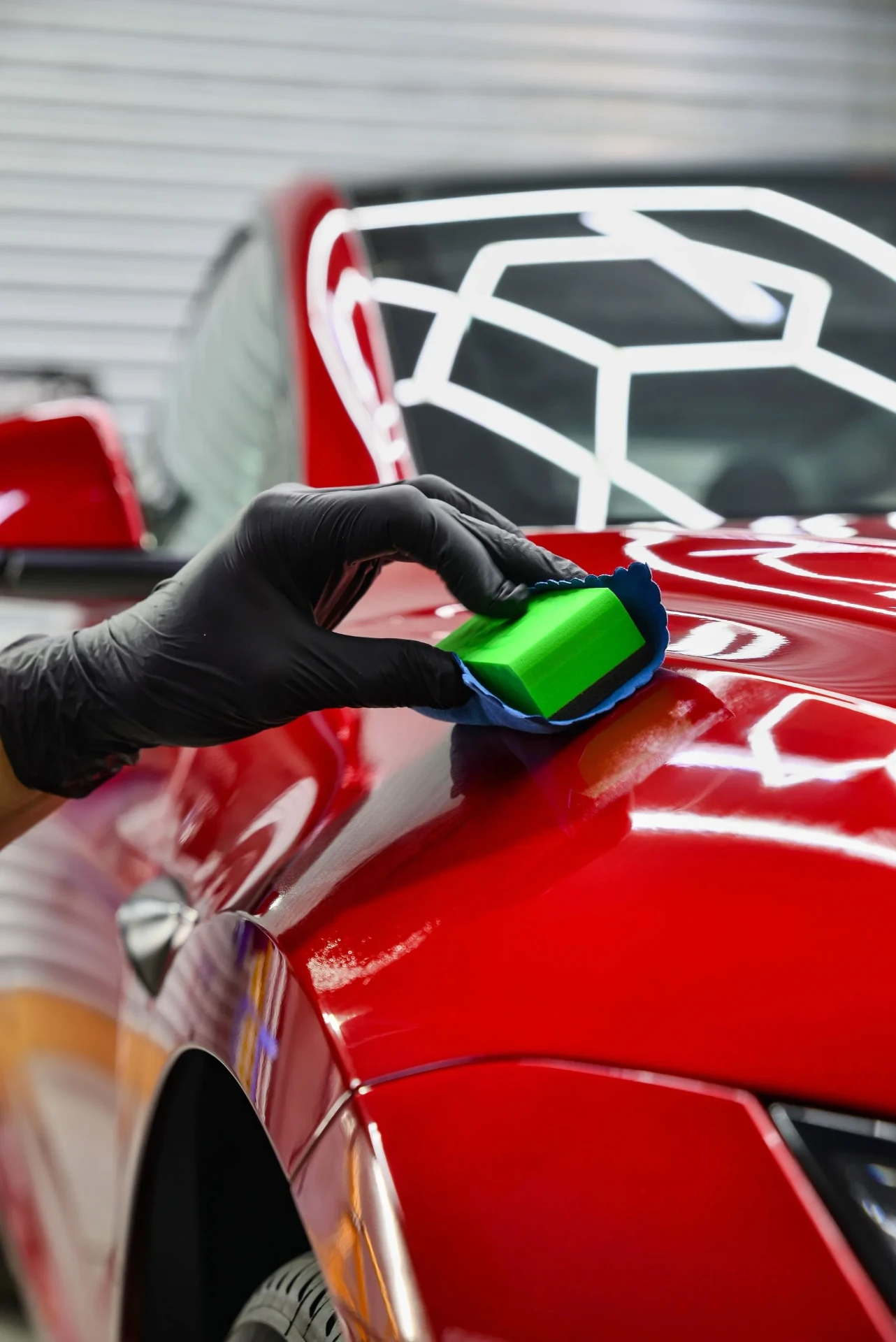 Ceramic coated paint with a mirror-like gloss